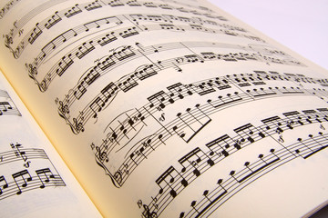 Fototapeta premium Book of the music notes