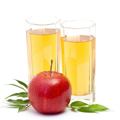 apple juice and fresh fruits