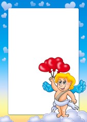 Valentine frame with Cupid 5