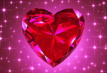 ハート型のルビー