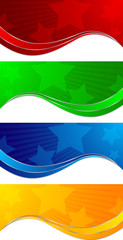 Vector collection colorful banners