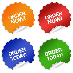 Order now today sticker