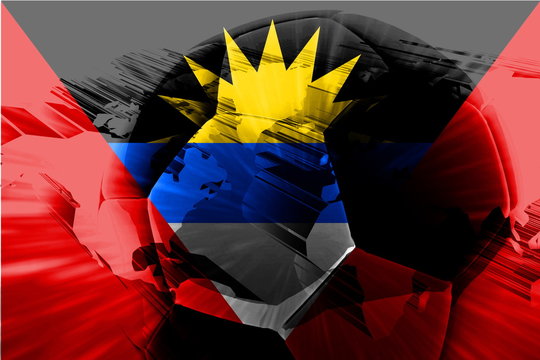 Flag of Antigua soccer