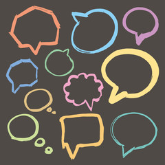 筆で描いた吹き出し