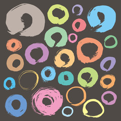 筆で描いた円形