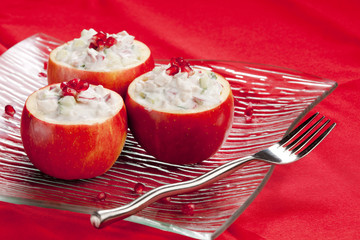 chicken salad in apple