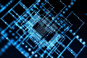 blue square city background