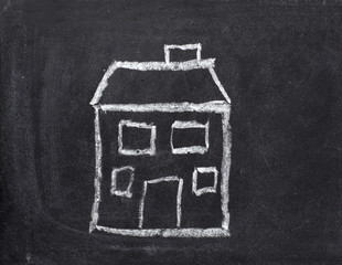 chalkboard house home real estate architecture construction