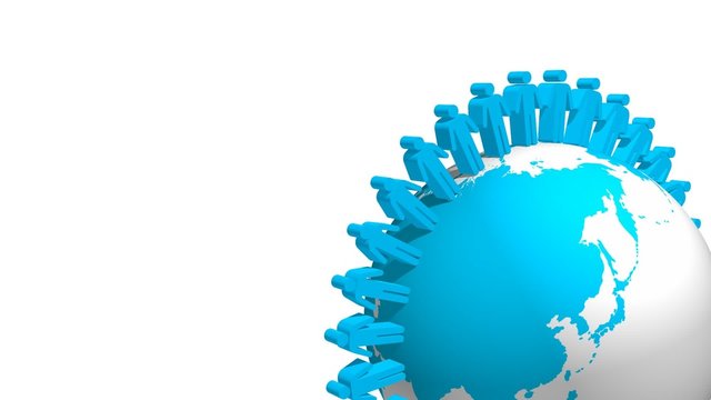 Global teamwork concept loop 1080p 25fps