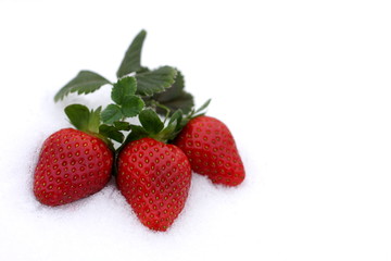 Red strawberries, valentine's aphrodisiac