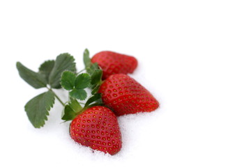 Red strawberries, valentine's aphrodisiac