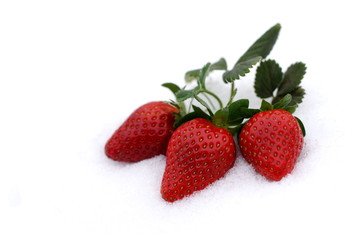 Red strawberries, valentine's aphrodisiac