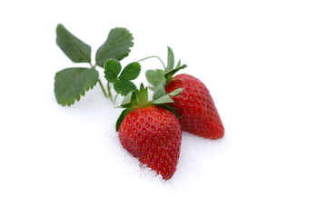 Red strawberries, valentine's aphrodisiac