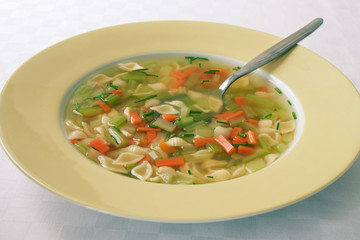 Vegetarische Nudelsuppe
