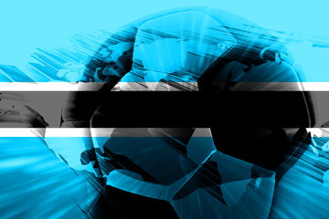 Flag of Botswana soccer
