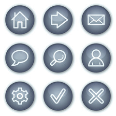 Basic web icons, mineral circle buttons series