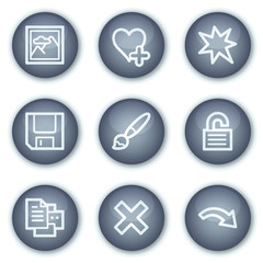 Image viever web icons set 2, mineral circle buttons series