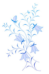 vector floral pattern with blubells