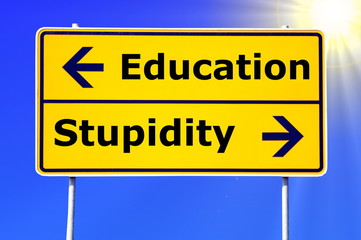 education and stupidity