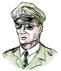 Portrait of a general with sunglasses