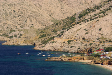 Fototapeta premium Stara Baska Kuestenstrase - Stara Baska coast road 14