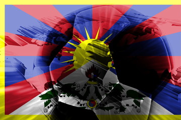 Tibet flag soccer