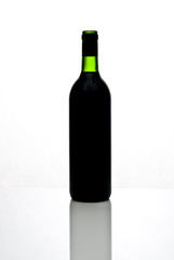bottle of wine isolated on white background