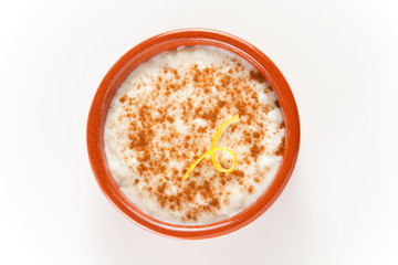 tasty cinnamon rice pudding dessert