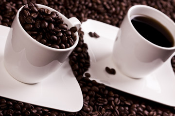 Cup of hot coffee