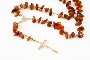 Amber rosary beads