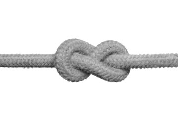 Tight knot on the rope.