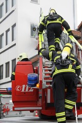 Naklejka premium Feuerwehrmänner im Einsatz