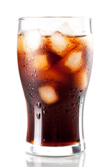 Fresh Cold Cola with ice