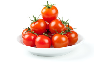 Fresh Cherry Tomatoes on plate