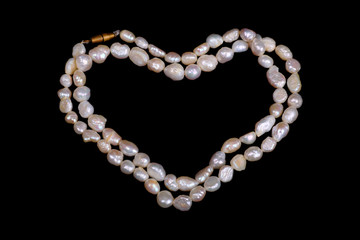 Pearl necklace heart