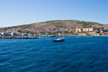 Fototapeta premium Bozcaada in der Türkei, Bozcaada in Turkey