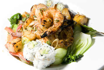 grilled lemon grass shrimp thai food