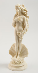Obraz premium white Aphrodite statue isolated on black background