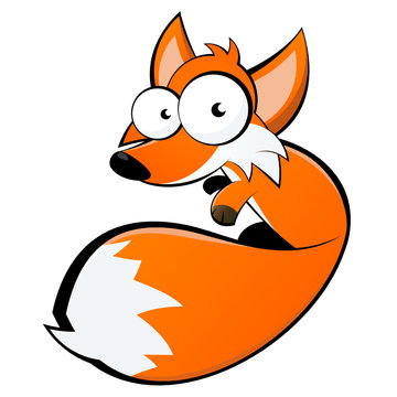 fuchs cartoon lustig maskottchen
