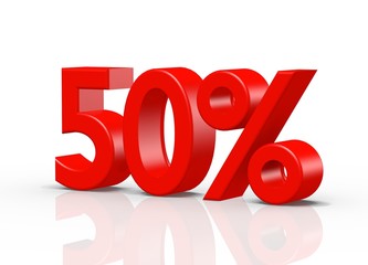 3D rendering of 50 percent