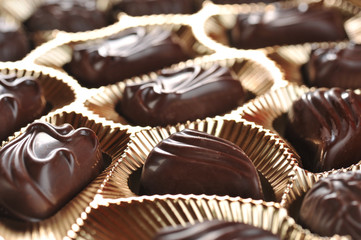 Gold foil box of chocolates