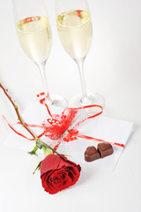 champagne  and chocolate