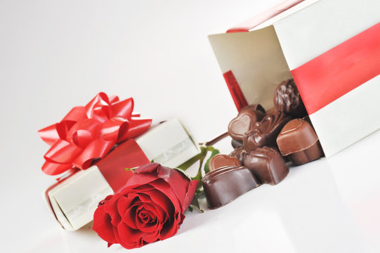 chocolates and rose