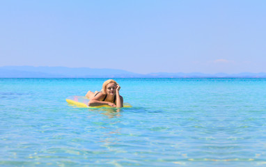 beautiful woman and sea