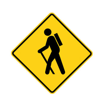 road sign - hiker