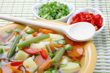 Diet vegetable soup.