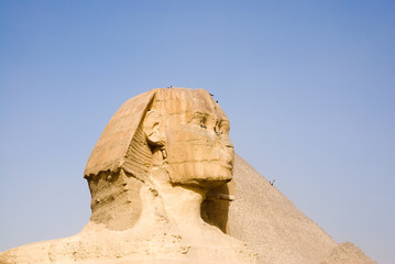 sphinx and pyramid