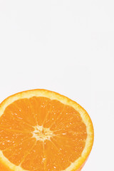Fresh Orange on White Background