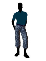 Male Soldier Illustration Silhouette
