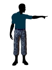 Male Soldier Illustration Silhouette